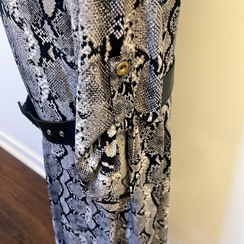 NWT Chaos New York Long Reptile Inspired Print Dress sz. XL - Picture 6 of 12